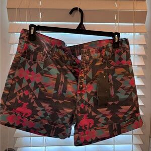 Crazy train Aztec Jean shorts
